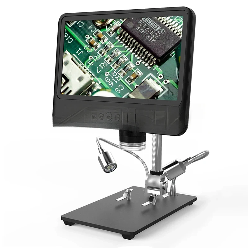 

Black 1080P Scope260X AD208 Digital Microscope 8.5 Inch Adjustable LCD Display Soldering