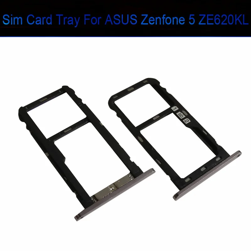 

Sim Card Tray For ASUS Zenfone 5 ZE620KL Sim SD Memory Card Slot Holder Adapter Flex Ribbon Cable Replacement Repair Parts Black