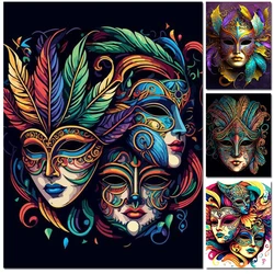 New Diamond Painting Beautiful Mask Full Round Drill Mosaic Rhinestone Diamond Embroidery Home Decor Craft Cross Stitch Kit Gift