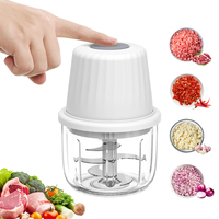 400ML Garlic Masher Crusher 250ML Mini Electric Kitchen Food Chopper USB Portable Meat Grinder Vegetable Chopper Kitchen Gadgets