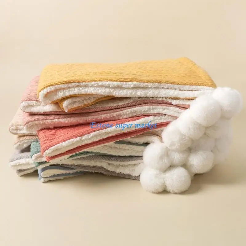

090B Knitted Jacquard Swaddling Blanket Baby Carriers Warm Blanket Infant Shower Gift