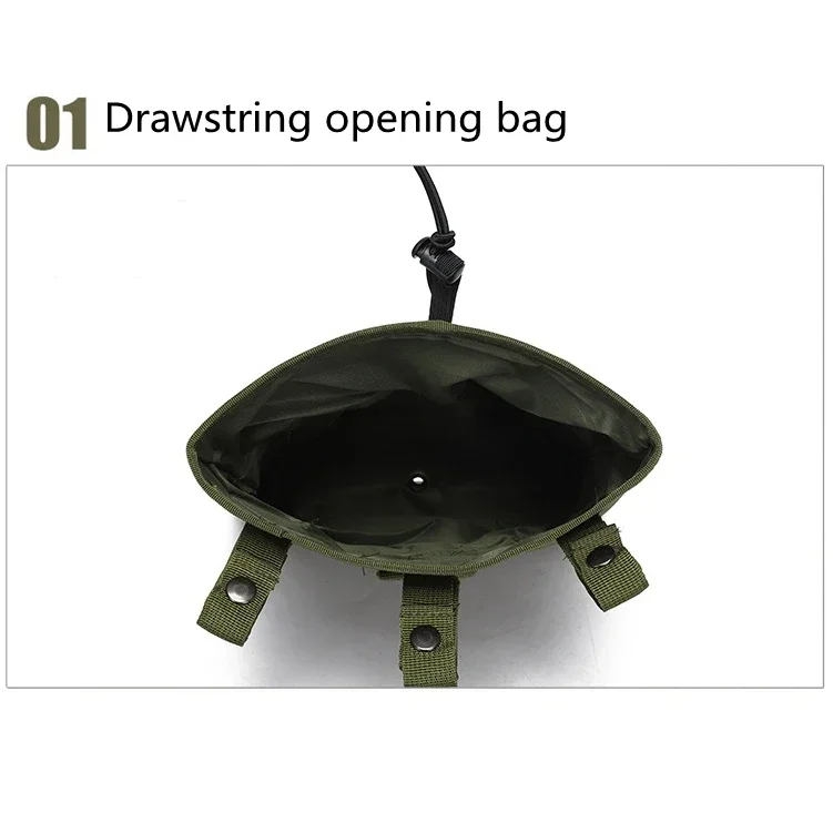 MOLLE Dump Pouch Jagd Mag Recovery Bag Kordelzug Magazin Recycling Aufbewahrungspaket Jagdausrüstungshalter – Detail 2