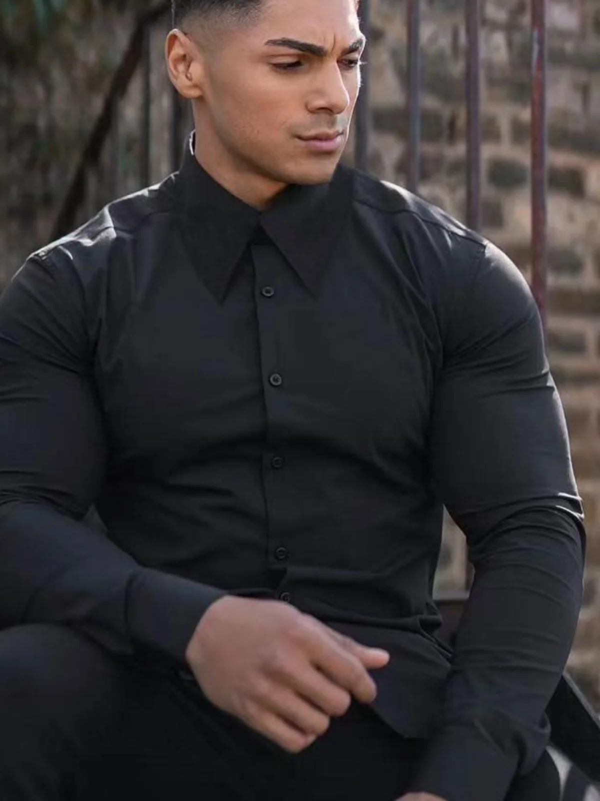 

Мужская спортивная одежда для бега Fitn Muscle Highlighting Long Sve irt Qui Dry Iron Free k Prison Breathable Mois...