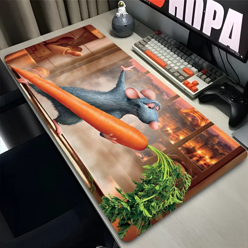 Anime Mouse Pad Gamer Computer Accessories Desk Mat R-ratatouille 900x400 Playmat Gaming Office Deskmat Mousepad Large Pc Carpet