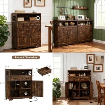 Farmhouse Barn Door Sideboard 1