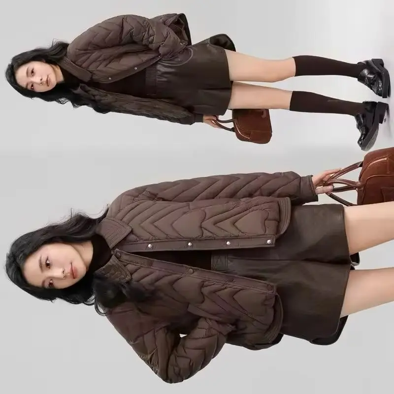 

Осенне-зимняя короткая пуховая куртка с хлопковой подкладкой, женское корейское ромбическое теплое хлопковое пальто, женские парки, верхняя одежда, модное пальто