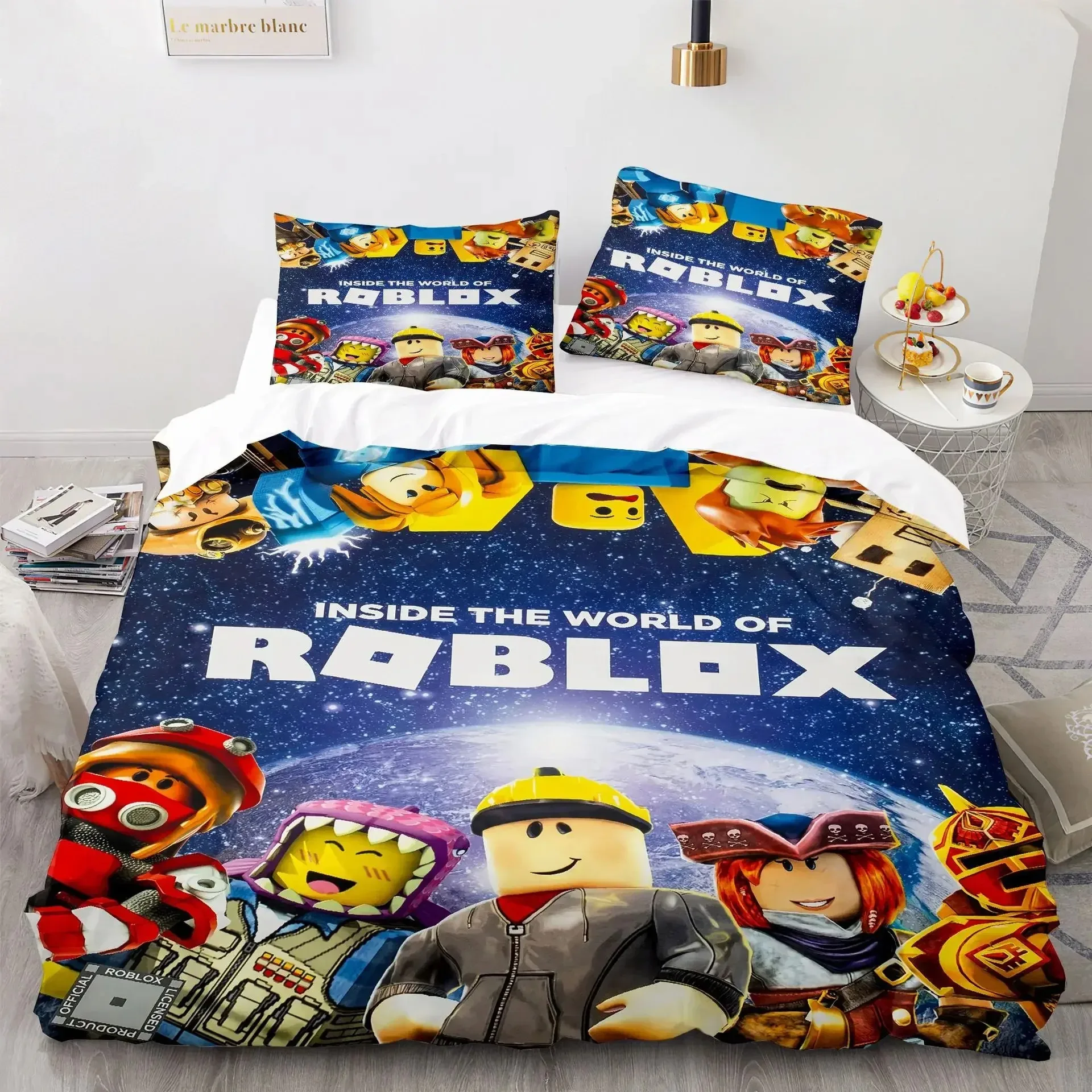 Hot Sale B-Roblox Game Bedding Set,Girls Adult Single Twin Queen Size,Duvet Cover Pillowcase Bedding