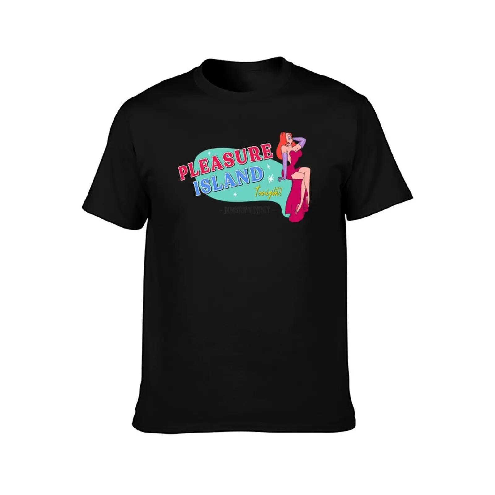Pleasure Island - Jessica Rabbit T-Shirt, Summer Casual Cotton Tee, Oversized Streetwear Tops, Vintage Graphic Print