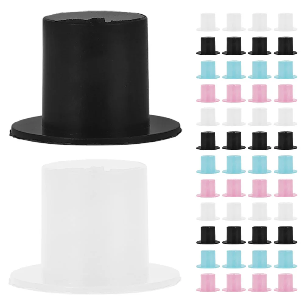 

120pcs Mini Hat Decorations For Diy Crafts Cupcake Cake Party Favors Handicraft Snowman Topper Supplies Accessory