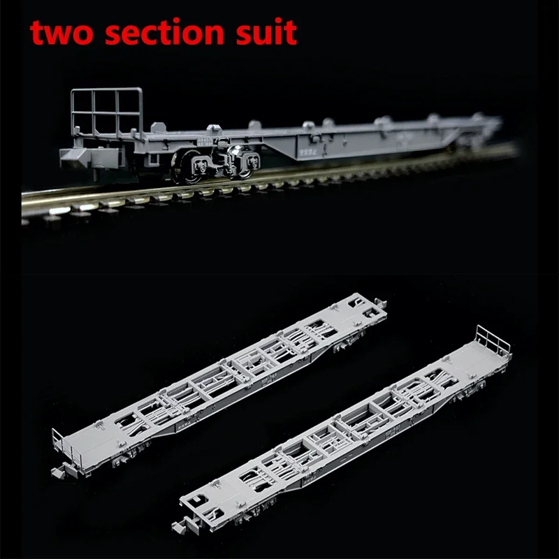 

Two Sections of KATO Train Model Flat Car 1/150N Scale 10-1478 Container Flat Car Freight Pallet No Stowage