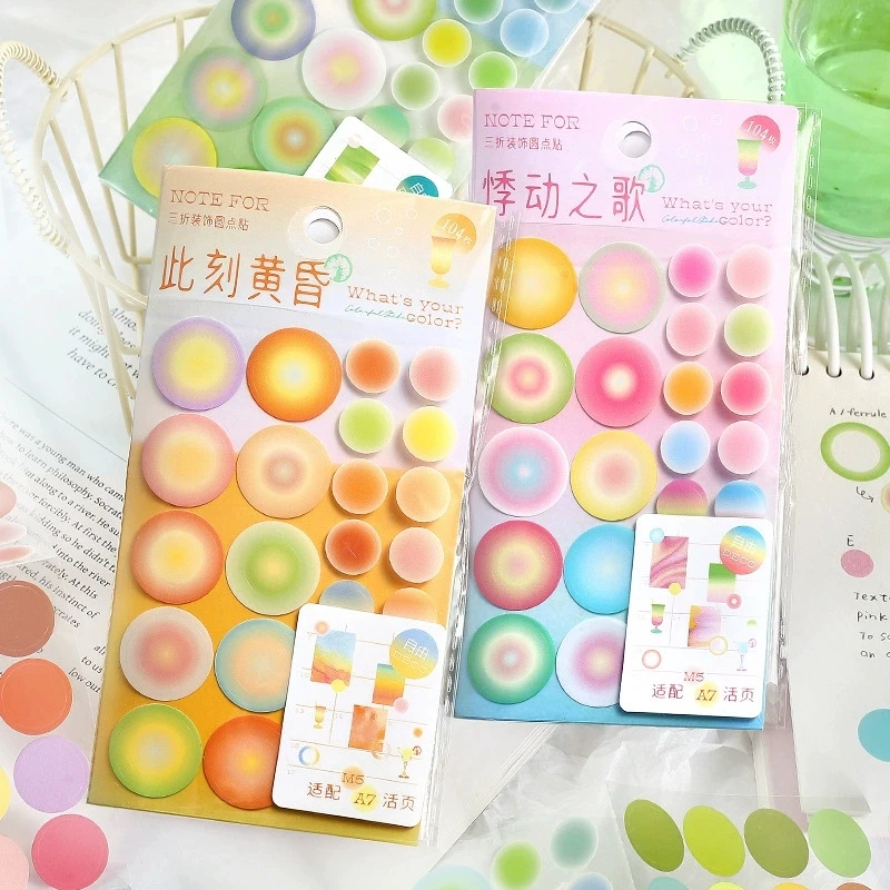 MINKYS New Arrival Basic Dot Decorative Stickers Set Journal Scrapbook Mark Sticker School Stationery