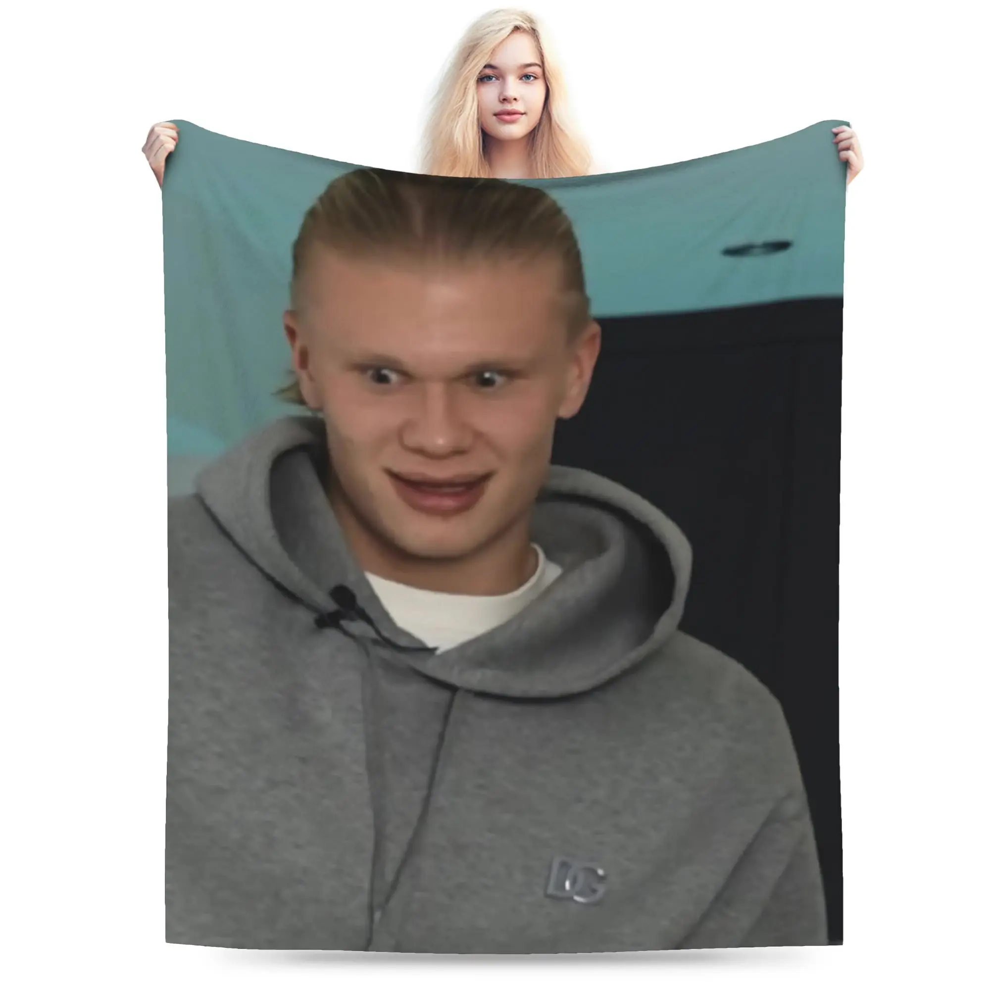 H-Haalands Print Blanket For Men Women Super Soft Warm Football Throw Blankets for Couch 50x60 Inches Multi-size