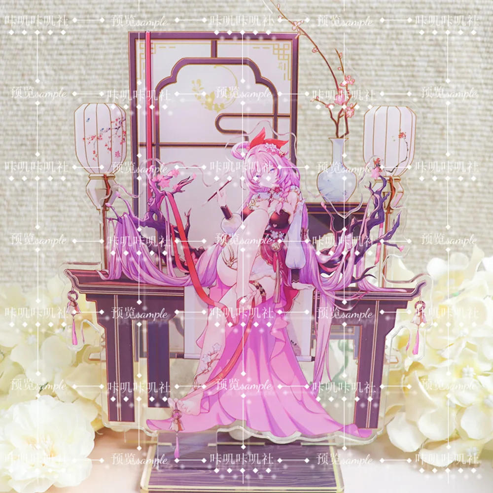 

Original Game Honkai Impact 3 Elysia Scene Acrylic Stand Figure Model Plate Cosplay Anime Badge Laser Ticket Tabletop Decoration