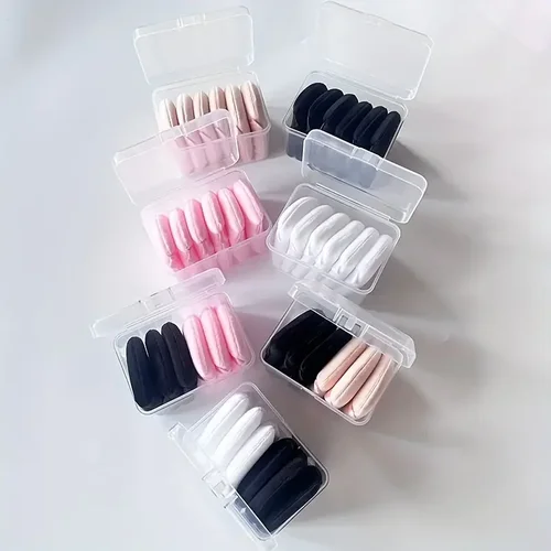 부드럽고 가벼운 벨벳 파우더 퍼프, 완벽한 메이크업 마무리, 메이크업 스폰지 파우더 퍼프 삼각형, 6 팩