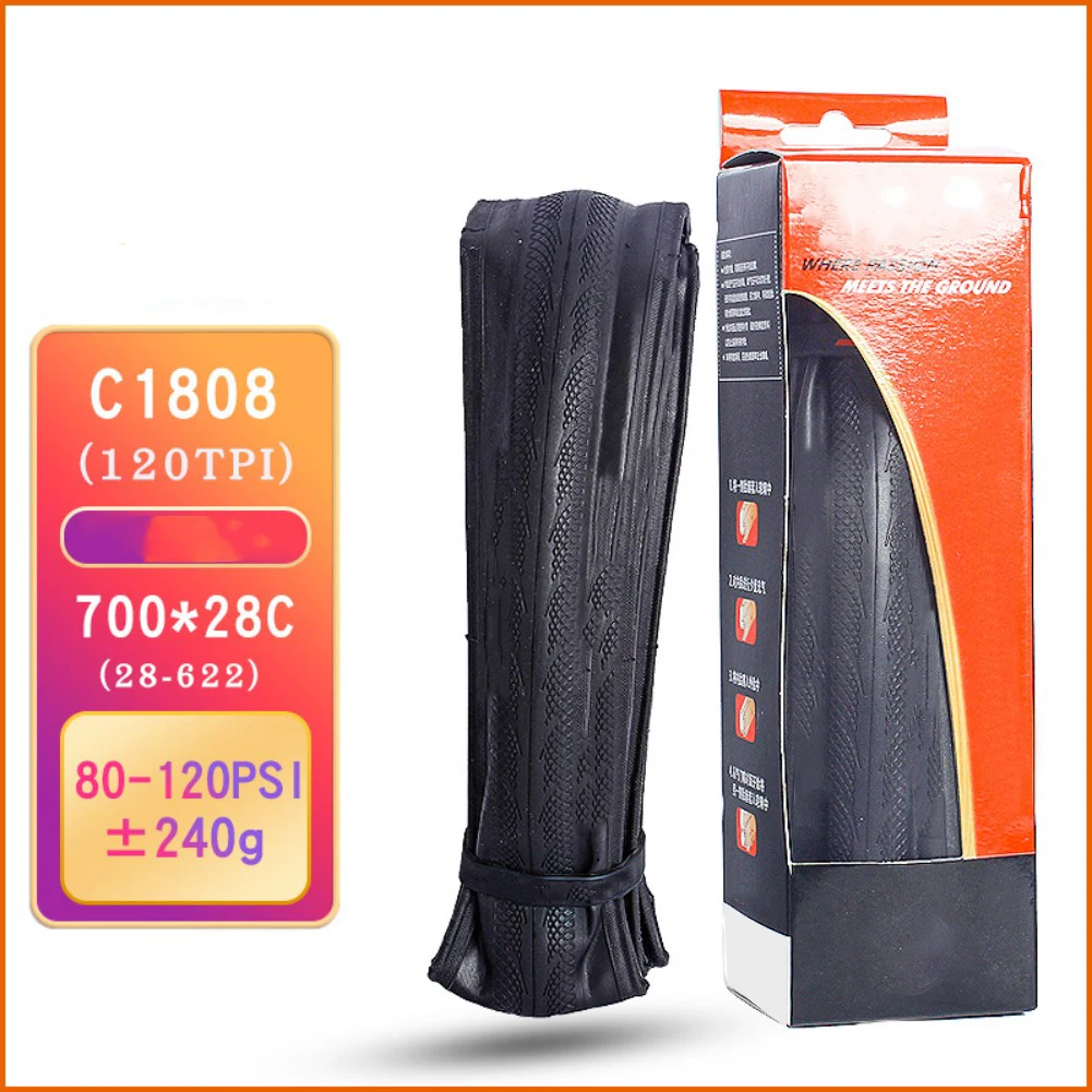 

Folding Road Bike Tire 700x23C 25C 28C Dual Compound Rubber For Fast Rolling Grip Puncture Resistant 120 TPI Portable Design