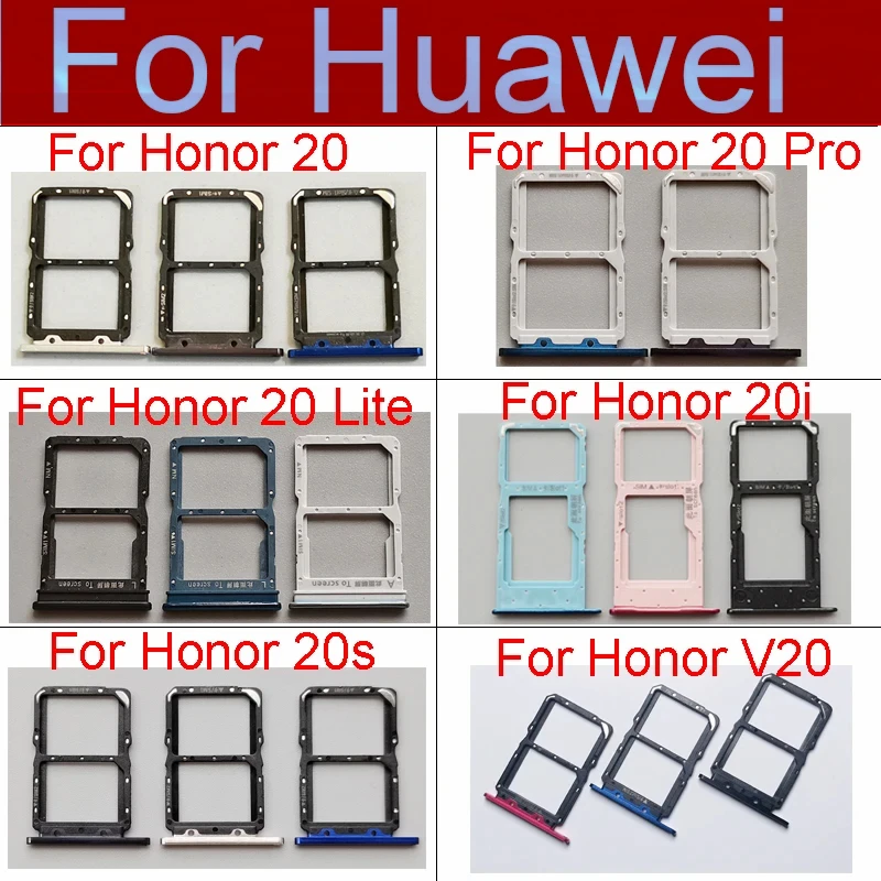 

SIM Card Tray For Huawei Honor 20 20i 20s V20 20Pro 20Lite Micro SD Reader Sim Card Holder Socket Slot Adapter Replacement Parts