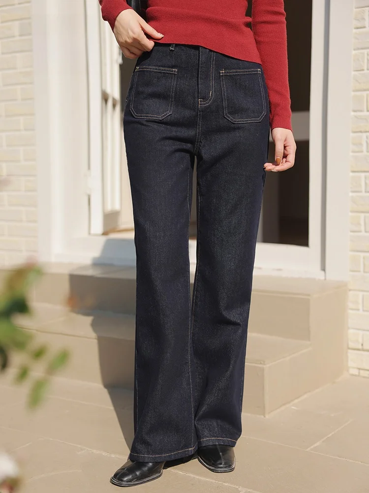 

Джинсы женские Deep Blue, повседневные, с высокой талией, зауженные, весенние, универсальные, расклешенные, облегающие, длинные брюки