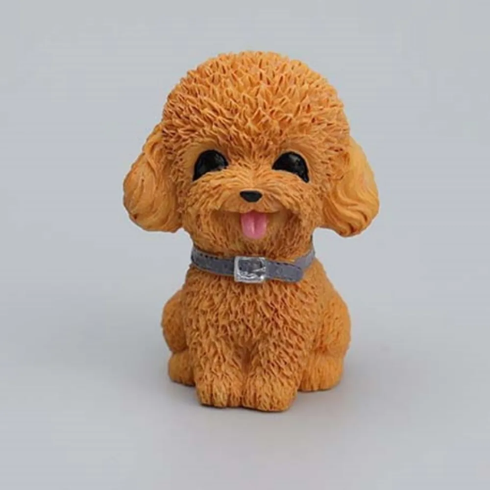 Creative Resin Dog Figurine Desktop Model Cute Simulated Dog Animal Model Home Decor Miniature Dog Ornament Garden Decoration