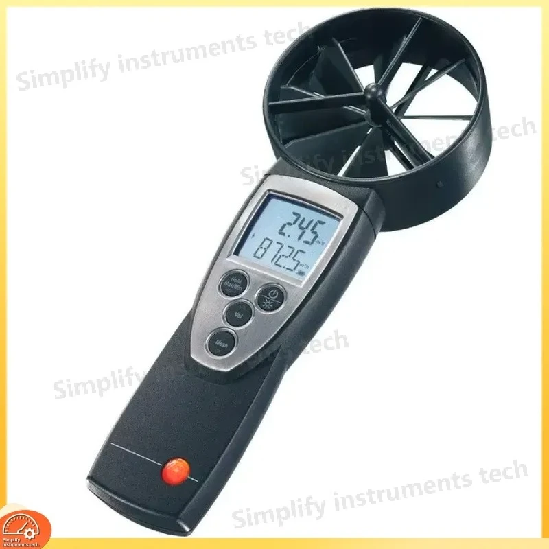 417 Rotating Blade Anemometer Digital Air Velocity Meter Wind Speed Gauge Temperature Humidity Tester HVAC Tool