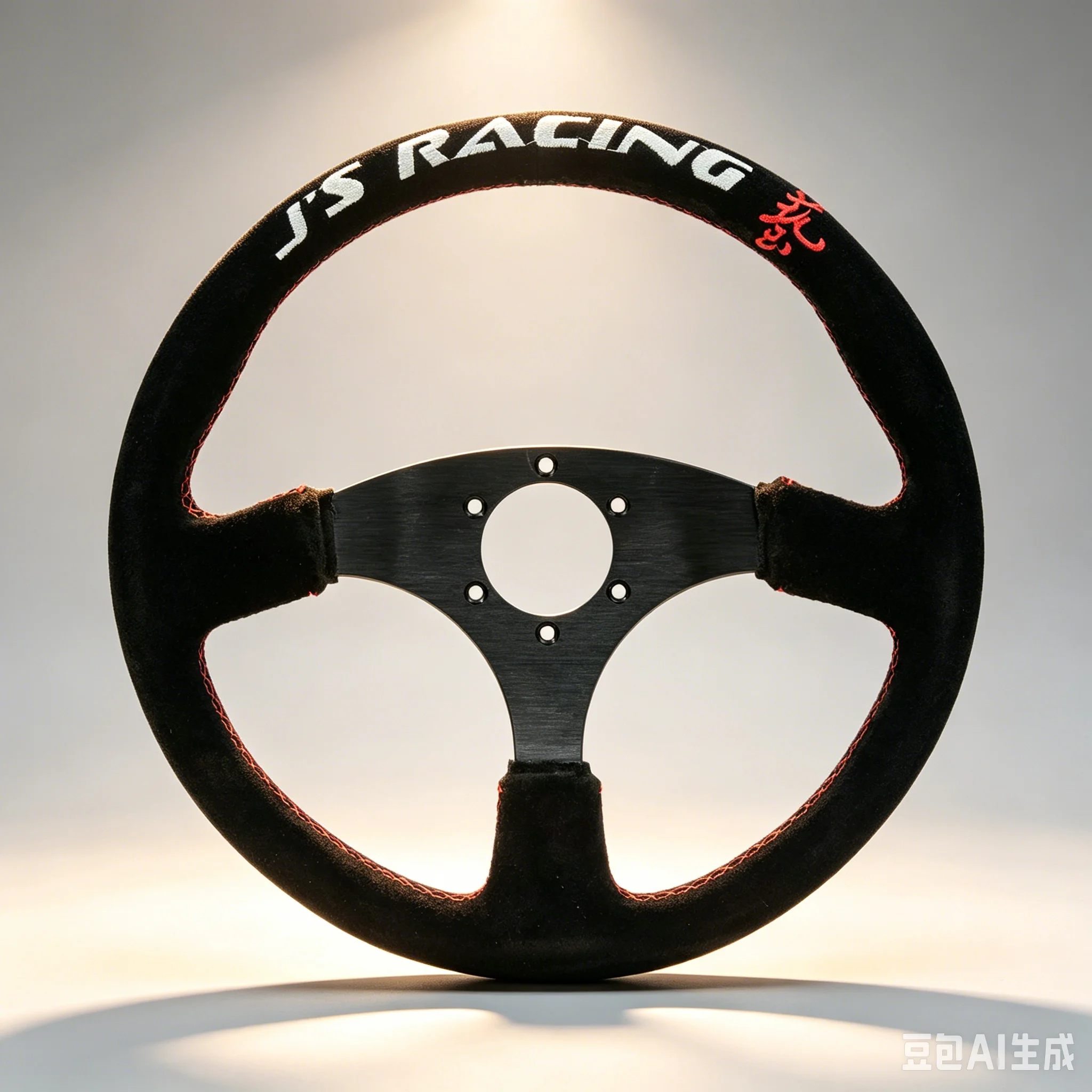 volant-de-course-350-mm-en-daim-noir-a-3-branches-avec-surpiqures-rouges-accessoires-d'interieur-de-voiture-jdm-tuning-drift-track