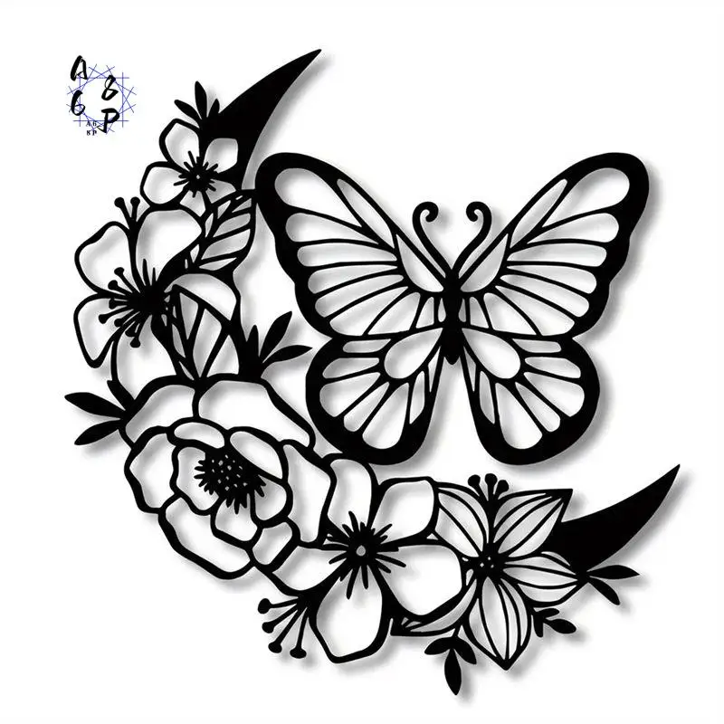 A68P-Butterfly Flower Wall Hanging - Perfect For Home Decor Birthday Parties And Holidays Hanging Wall Art Home Decor