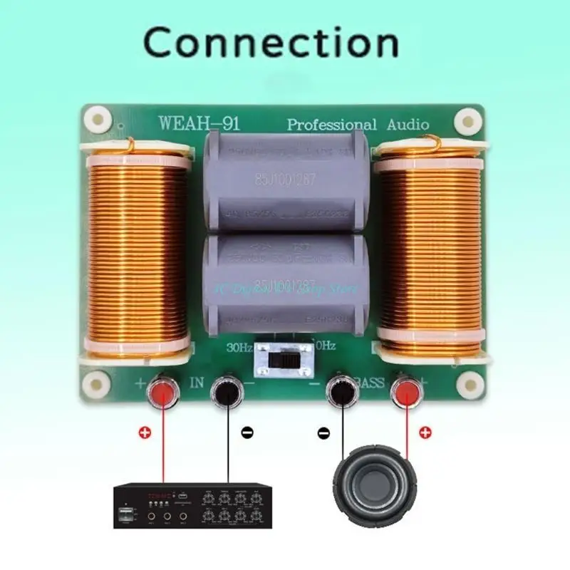 E74D 2500W Hochleistungs-Subwoofer-Frequenzteiler DIY-Sound-Enthusiasten der Hochleistungsmodelle WEAH-91A/WEAH-91 – Detail 9