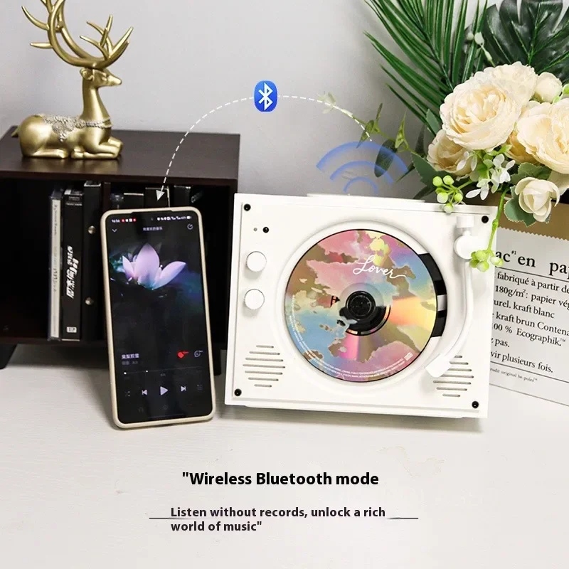 Portable Retro Bluetooth CD Player All in One CD Stereo System Gifts for Family Friends Birthday