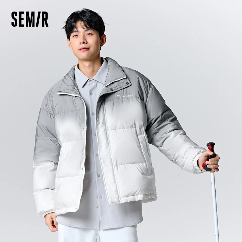 

Semir Down Jacket Men 2023 Winter New Trendy Faded Gradient Bread Coat Loose Warm Jacket