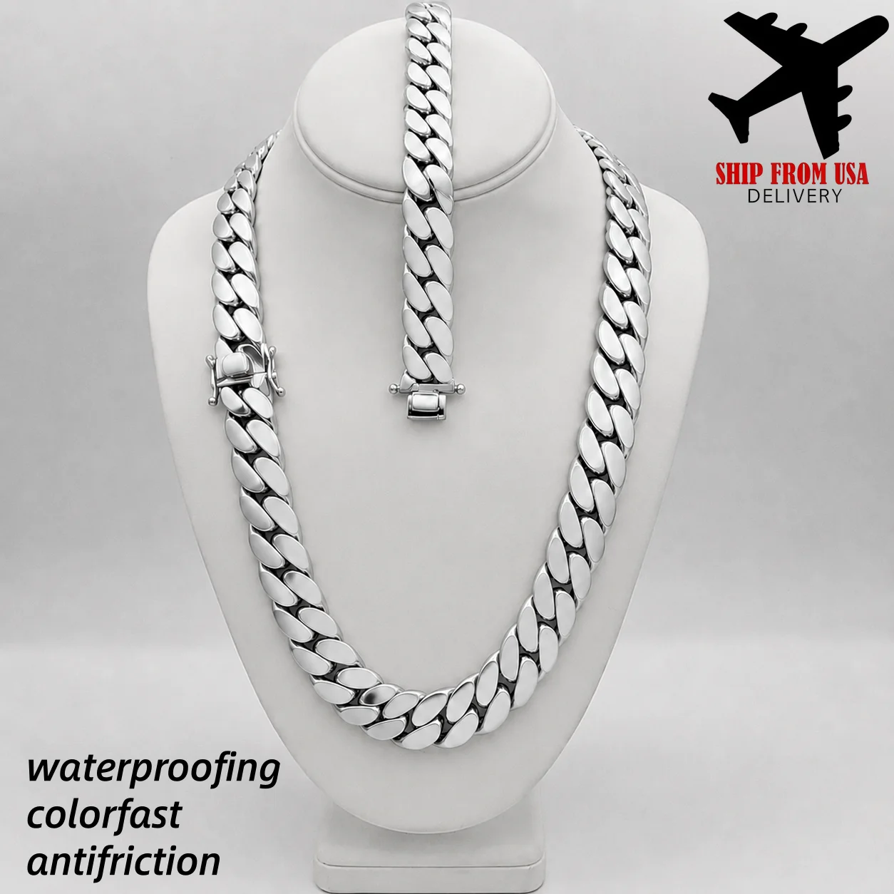 16mm Cuban Link Chain Necklace for Men, Hip Hop Jewelry,Stainless Steel Miami Style Chain, Streetwear Accessory for Daily Wear