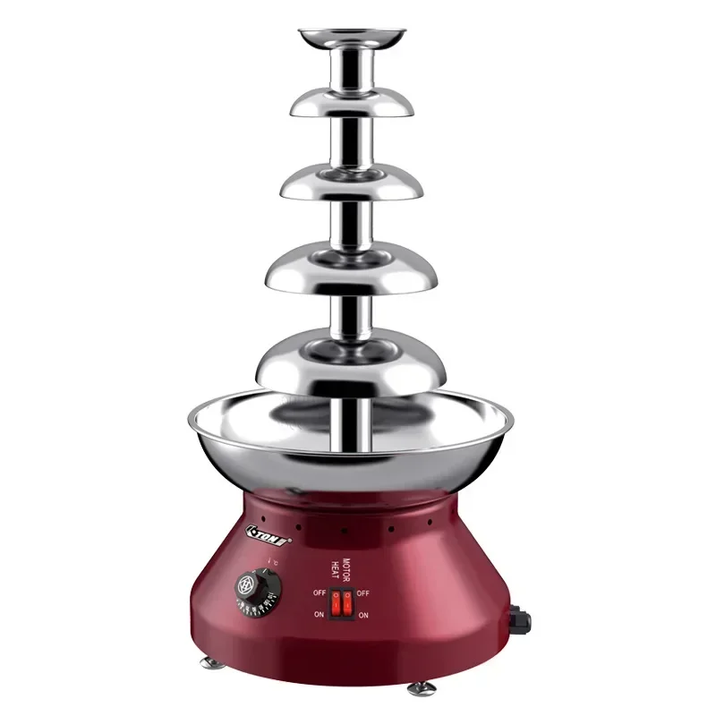 Stainless Steel Commercial Home Used 5-Layers Chocolate Warmer For Party Chocolate Fountain Machine