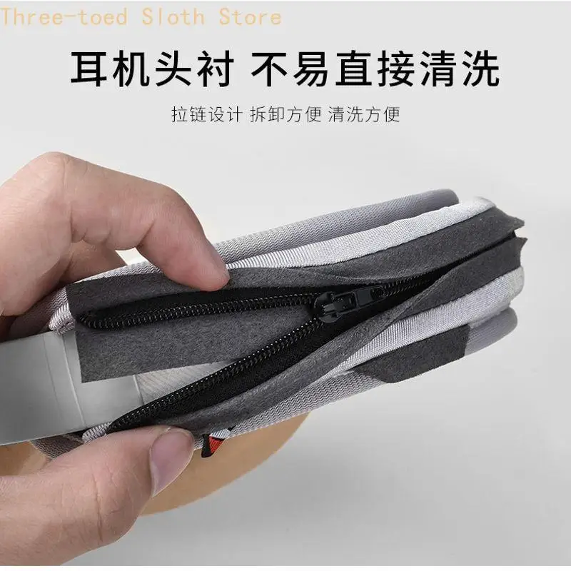 Kopfhörer Weiche für Kopf Strahl Kissen Pad Kopfhörer Ersatz Ohr Kissen Headsets S/L Größe mit Abdeckung Zipper Pad e74A – Detail 4