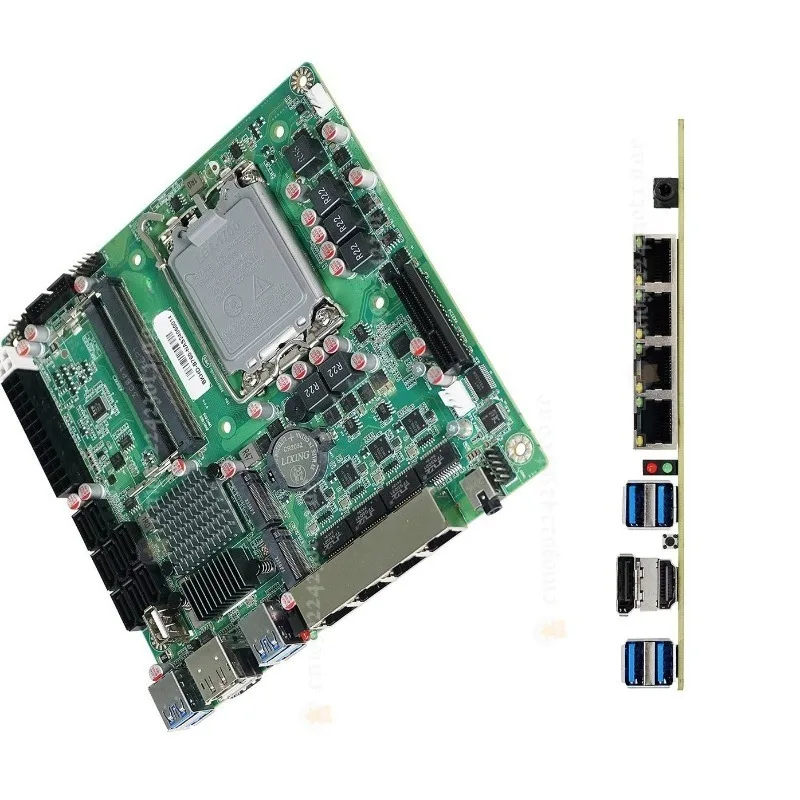 N100 Low Power ITX Motherboard Industrial Computer 6-Bay 4-LAN Soft Router NAS Storage Server 12Th Gen N150 view 4