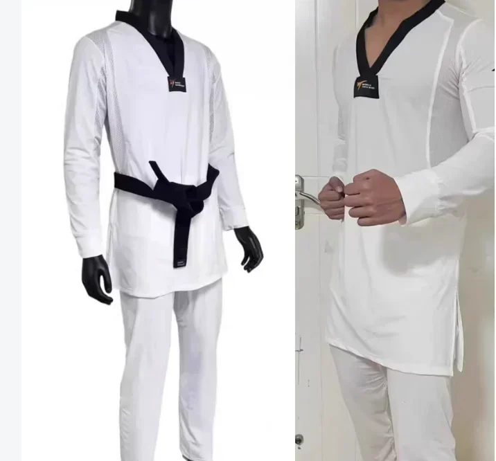 New Professional Tight Fit Ultra Light Elastic Ice Silk Taekwondo Sportswear Extended Edition