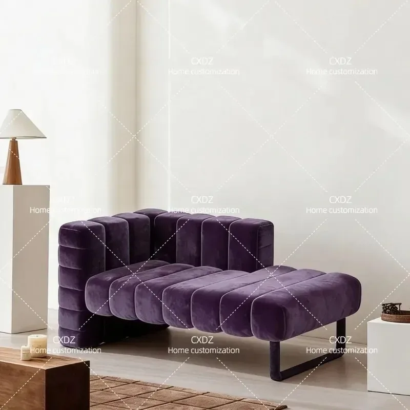 Imagen 6: Sofá de Tela de Lujo Estilo Nórdico para Apartamentos Pequeños, Sala de Estar, Sofá de Ocio, Muebles Modernos Minimalistas para el Hogar