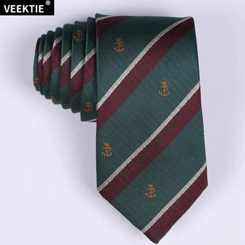 VEEKTIE 남성용 패션 넥타이 학생 학교 넥타이 소년 소녀 JKDK 유니폼 일본 한국 스타일 웨딩 파티 스트라이프 그린
