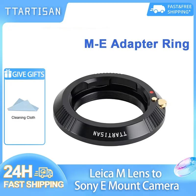 

TTArtisan LM-E Lens Adapter Convertor Adapter Ring for Leica M Mount Lens to Sony E FE mount Camera A7C A7R A7S A7M A6600 A6400