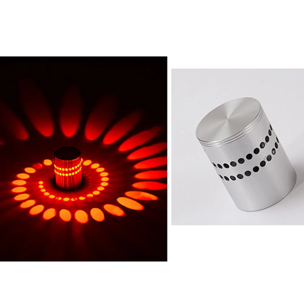 

Led 3W Aluminum Spiral Lamp Corridor Outdoor Indoor Wall Mounted Bedroom Bedside Lamp Decoration Light Lawn Background Wall