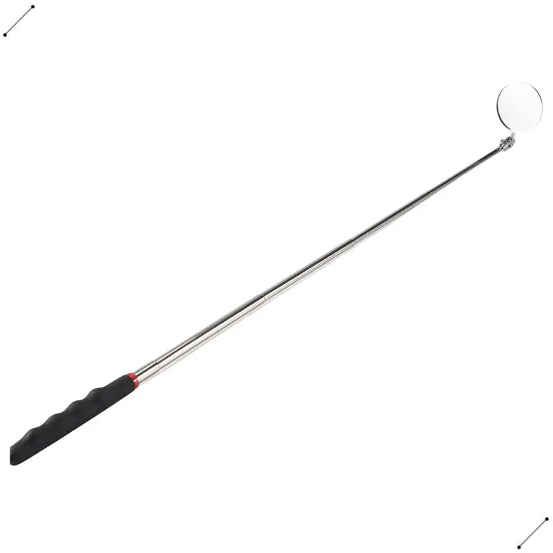 3 Pieces Telescoping Inspection Mirror Round Mirror Square Mirror Inspection Tool For Checking Vehicle,Observing Mouth