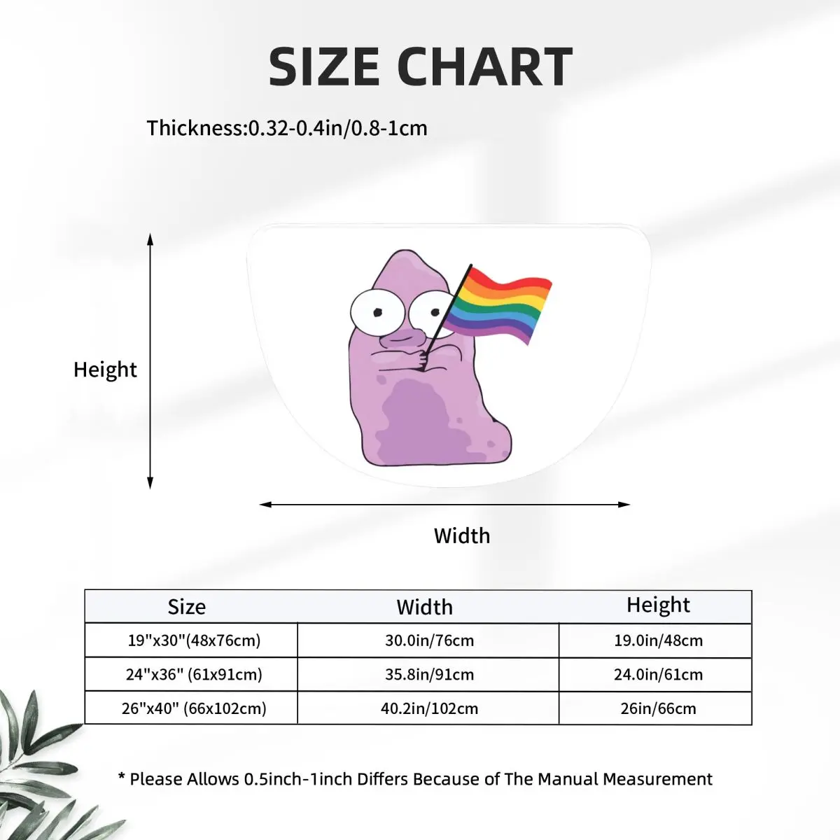 Cartoon Solar Opposites Holding Pride Flag Soft Flannel Half Round Doormat Non Slip Bathroom Mat Absorbent Floor Carpet Garage