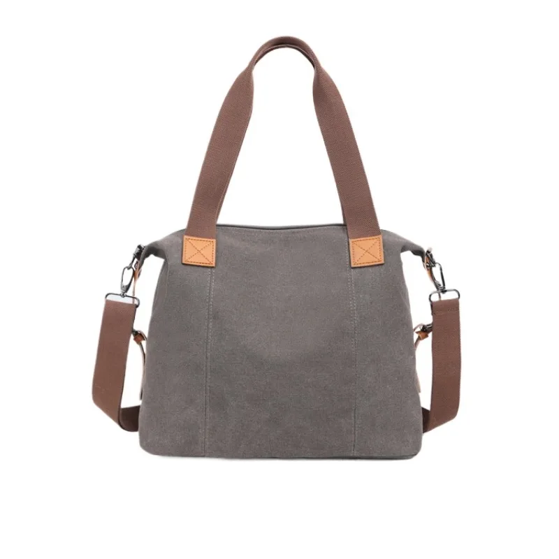 Stylish Women Shoulder Tote Bag Spacious Canvas Crossbody Purse Fashion Trendy Overseas Simple Handbag