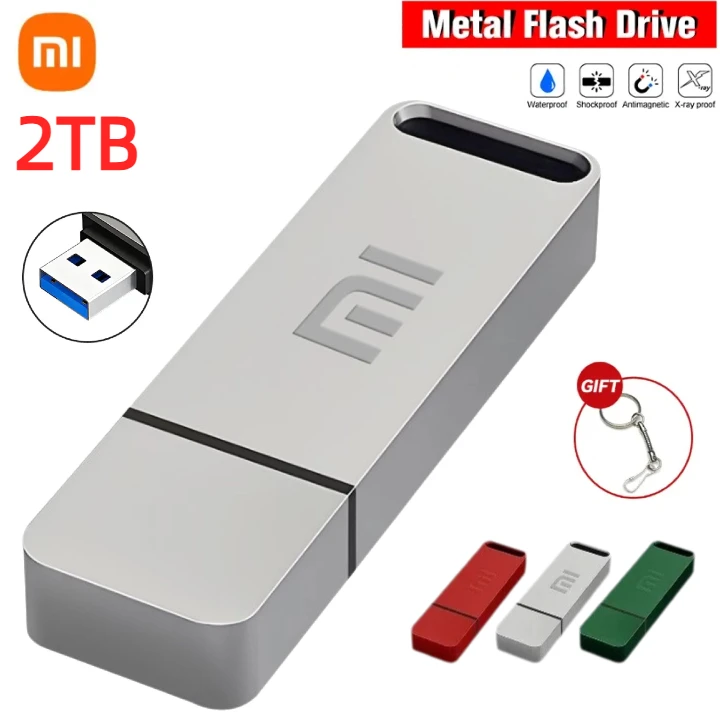 Xiaomi 2TB USB 3.0 Flash Drive High Speed Pen Drive 1TB USB 3.0 Memory Stick 512GB Flash Pendrive Metal USB Disk For Table PC