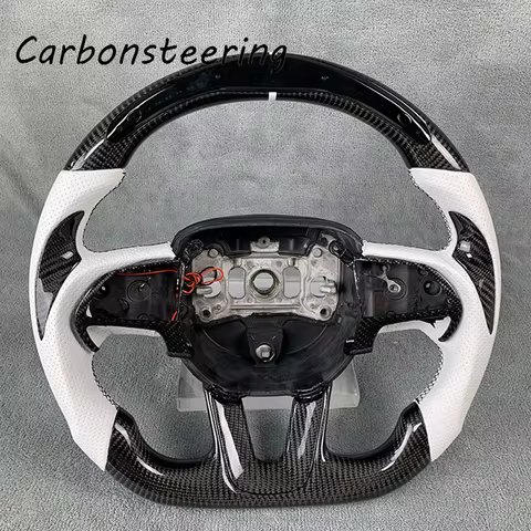 Cars accessories for Dodge Ram Custom LED display RPM carbon fiber steering wheel For Srt Charger Challenger Hellcat 2015+