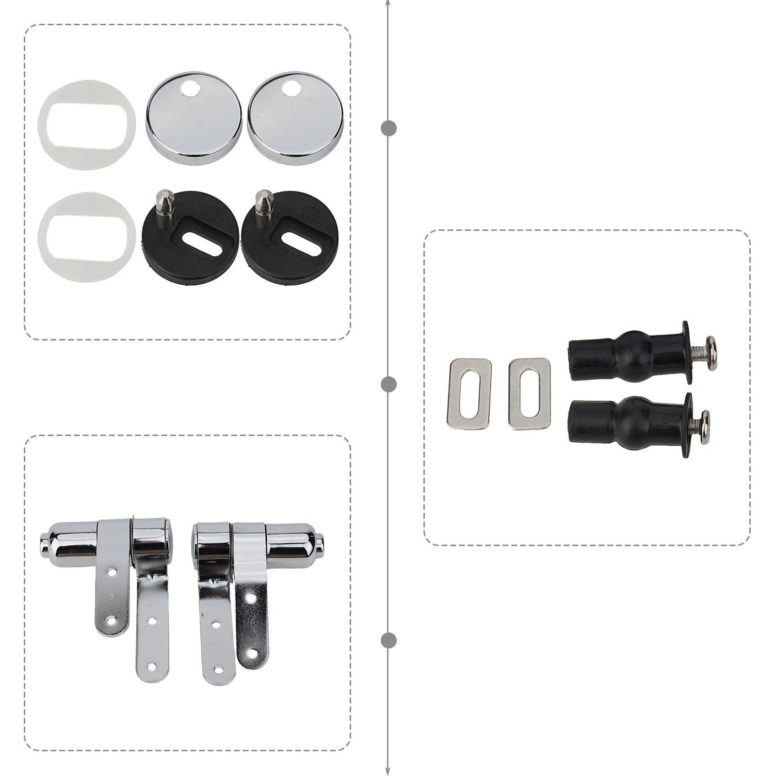 

Noise Reducing Two Button Quick Release Hinge for Toilet Cover Adjustable Opening Angle Ensures a Smooth and Silent Operation