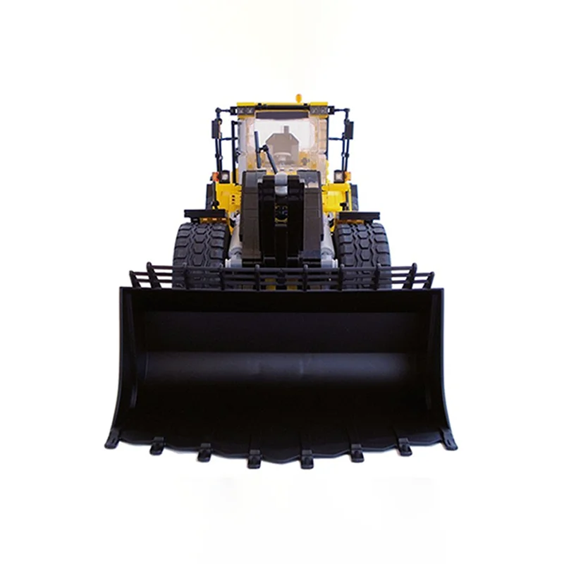 1568 قطعة لودر عجل أصفر وحدات اللبنات نموذج لتعليم الأطفال لتقوم بها بنفسك تجميع عرض لعبة هدايا عيد الميلاد وعيد الميلاد