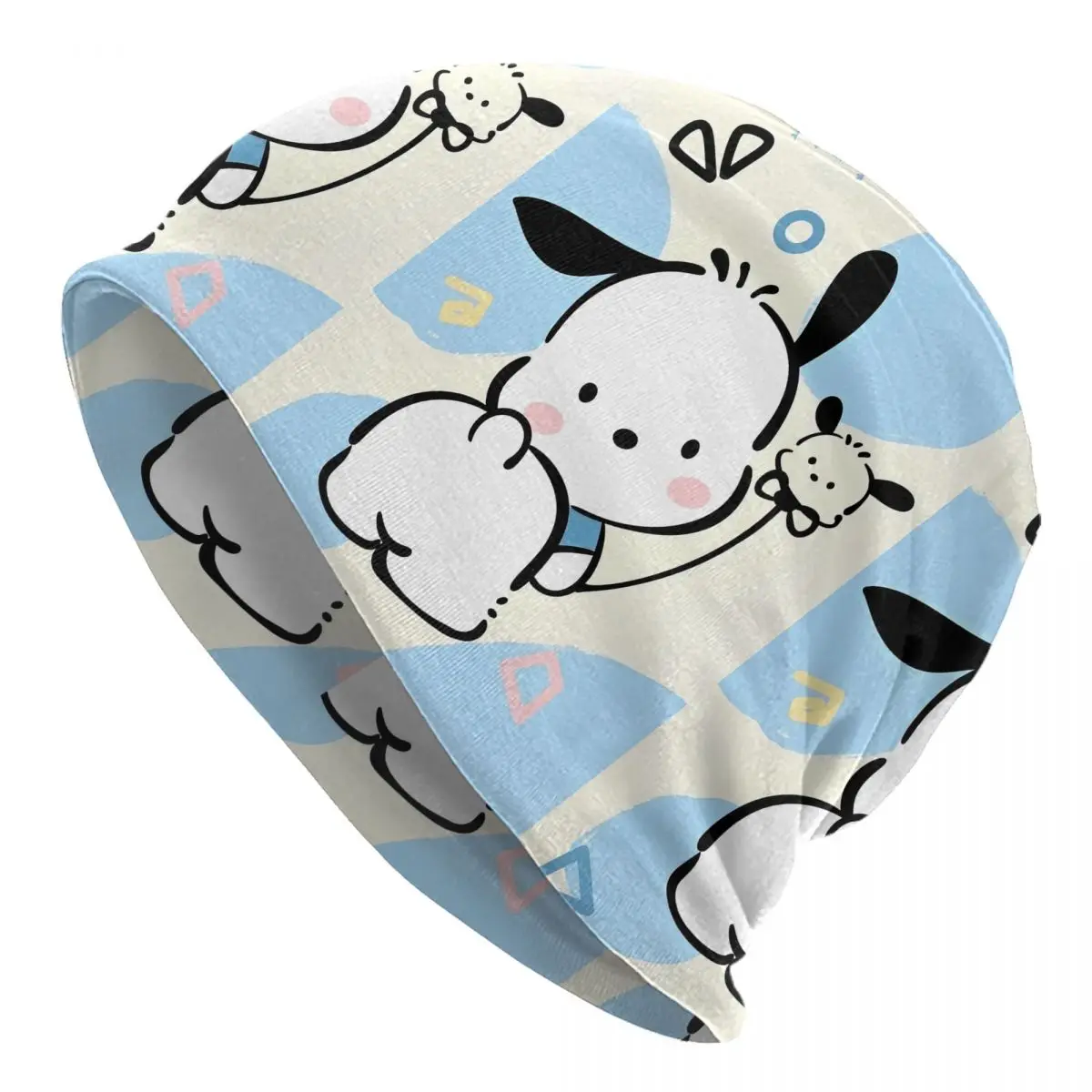 

Kawaii Dog Pochacco Bonnet Hats Goth Outdoor Skullies Beanies Hats for Men Women Spring Head Wrap Cap