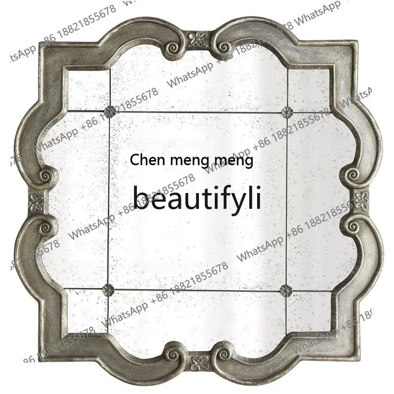 S7486teae European waterproof bathroom mirror decorative dressing mirror hotel barber shop wall mirror