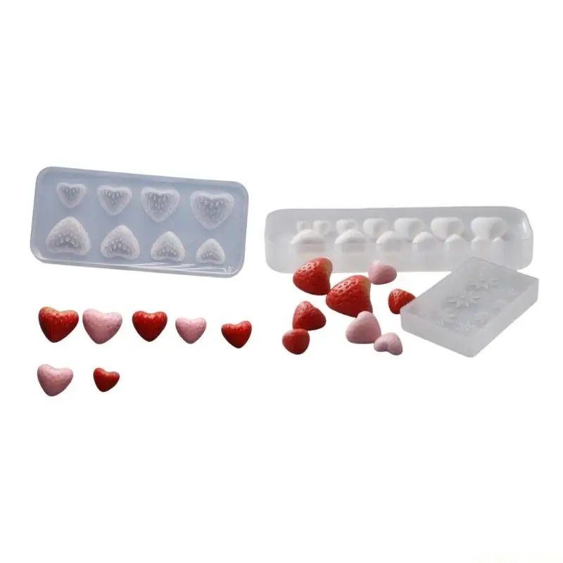 

D46E Универсальная силиконовая форма для клубники, подходящая для ювелирных изделий ручной работы и различных проектов