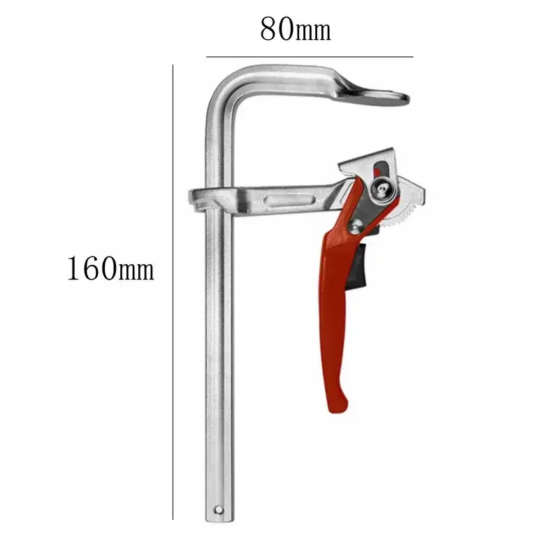 Heavy Duty F Clamp Bar Quick Release Steel Ratcheting For MFT Guide Rail System Woodworking Clamping Pressure DIY Hand Tool