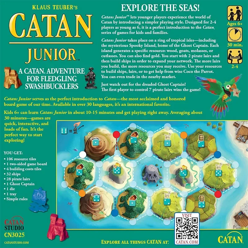 Catan Studios Catan Junior/Family edition Board Game Adventure for Children adults and Family 2-4 people party card games