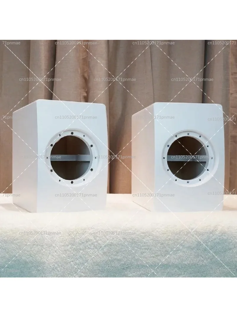 5 Inch Bookshelf Speaker Full Range Coaxial Birch Splint White Pair Empty Boxes